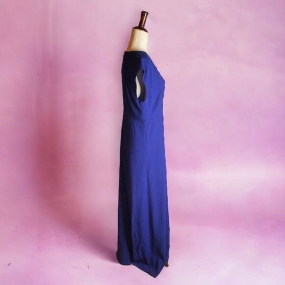 St. John‎ Satin Crepe Floor-Length Gown New With Tags Dark Cobalt Wedding Mother - Picture 6 of 11